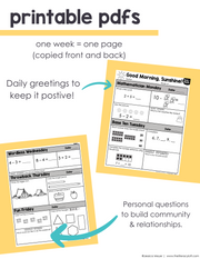 Math Morning Work 1st Grade Bundle | Printable | Google Slides and Forms
