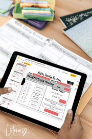 Math Daily Review 6th Grade Bundle | Printable | Google Apps