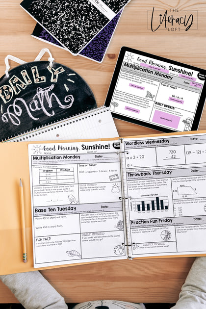 Math Morning Work 2nd-3rd Grade {Bundle} | Google Slides and Forms ...