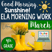ELA Morning Work 4th Grade {March} | Distance Learning | Google Slides