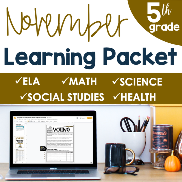 November No Prep Packet 5th Grade – The Literacy Loft