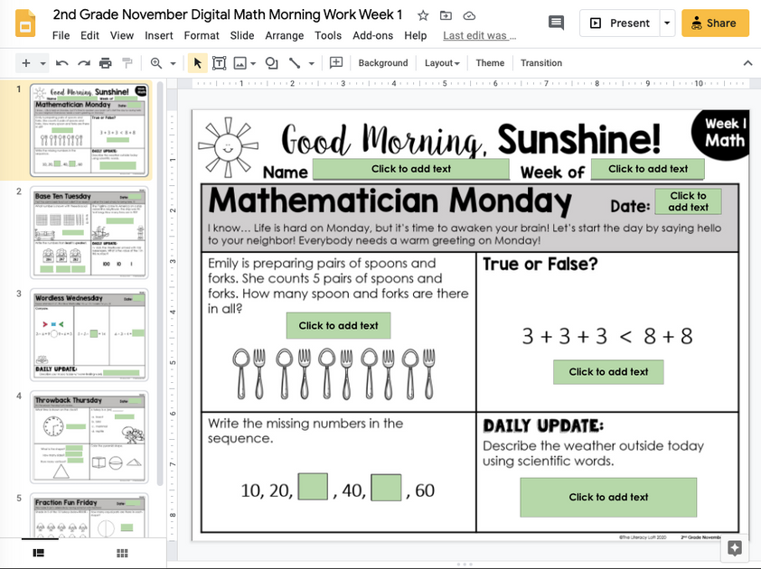 2nd Grade / Week 17