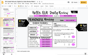 ELA Daily Review 8th Grade {February} I Distance Learning I Google Slides and Forms