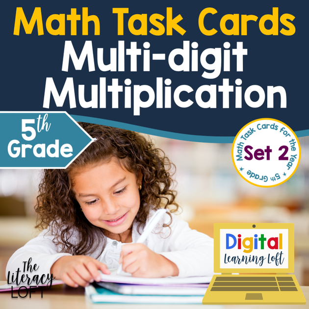 Multi-digit Multiplication Task Cards (5th Grade) | Google Apps – The ...