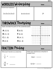 Math Daily Review 6th Grade {November} | Distance Learning | Google Apps