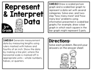 Represent and Interpret Data Task Cards (3rd Grade) Google Slides & Forms