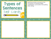 Types of Sentences Task Cards 6th Grade | Distance Learning | Google Slides & Forms