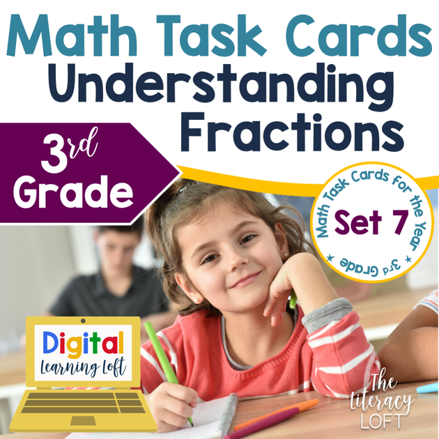 Understanding Fractions Task Cards (3rd Grade) Google Slides & Forms ...