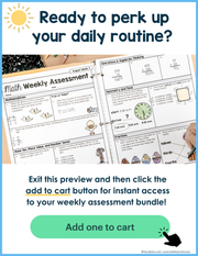 Math Weekly Assessments 6th Grade | Printable | Google Forms