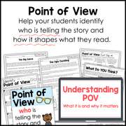 3rd Grade Point of View Worksheets Reading Comprehension Passages Fun Mini Unit