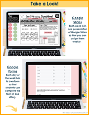 ELA + Math Morning Work 4th Grade {The Bundle} Google Slides + Forms