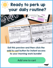 Math Morning Work 5th Grade Bundle | Printable | Google Slides and Forms