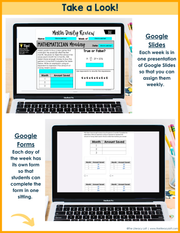 ELA + Math Daily Review 6th Grade {The Bundle} | Distance Learning | Google Slides