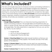 3rd Grade Summarizing Nonfiction Text Fun Reading Comprehension Passages Unit