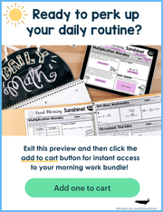 Math Morning Work 1st Grade Bundle | Printable | Google Slides and Forms