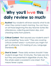 ELA Daily Review 7th & 8th Grade Bundle | Distance Learning | Google Slides