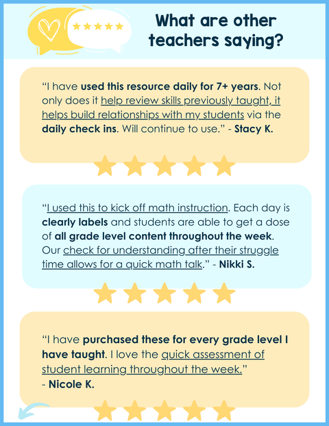 2nd Grade Math Morning Work and Weekly Assessments Bundle