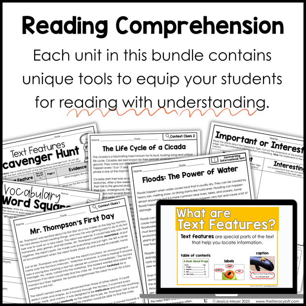 Reading Unit Reading Mini Units – The Literacy Loft