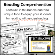 3rd Grade Reading Comprehension Mini Unit Bundle Worksheets Activities Exit Tickets Posters