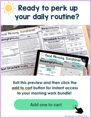 ELA Morning Work 4th Grade (Bundle) | Printable | Google Apps