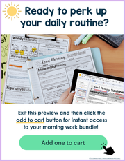 ELA Morning Work 5th Grade (The Bundle) | Distance Learning | Google Slides