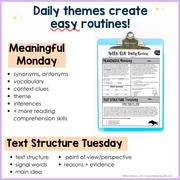 9th Grade ELA Morning Work & Assessment Reading Comprehension Bundle High School