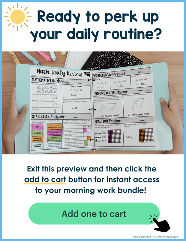 Math Daily Review 6th Grade Bundle | Printable | Google Apps