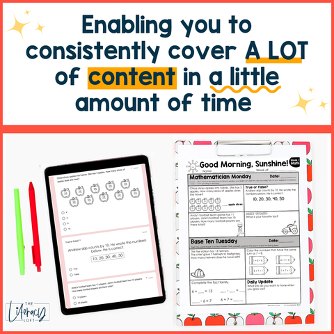 Math Morning Work 2nd Grade {September} | Distance Learning | Google Apps