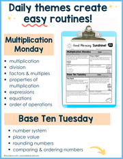 Math Morning Work 5th Grade {September} | Distance Learning | Google Apps