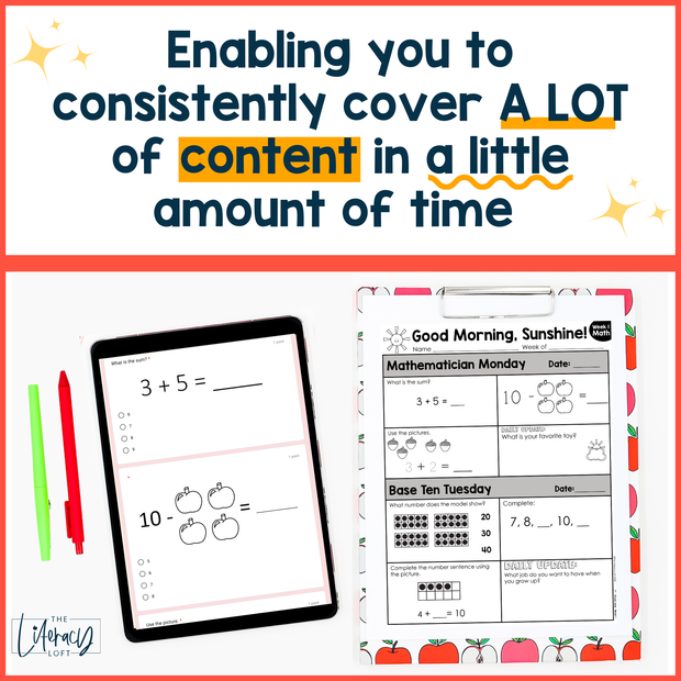 Math Morning Work 1st Grade {September} | Distance Learning | Google Apps