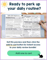 ELA Daily Review 6th & 7th Grade Bundle | Google Slides and Google Forms