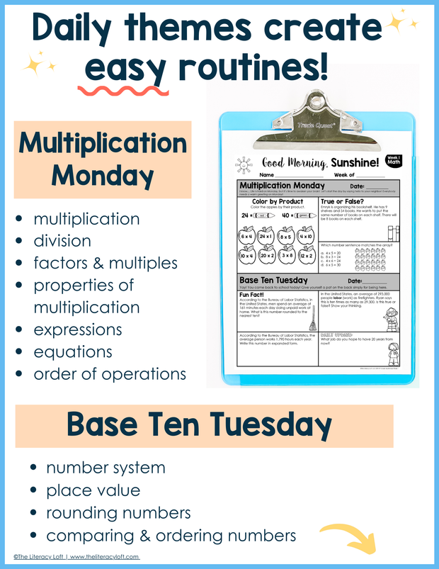 Math Morning Work 4th Grade {September} | Distance Learning | Google Apps