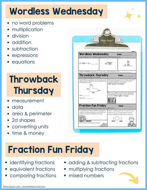 Math Morning Work 5th Grade {September} | Distance Learning | Google Apps