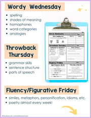 ELA Morning Work 2nd Grade {September} | Distance Learning | Google Slides