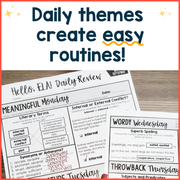 ELA Daily Review 6th Grade {September} | Distance Learning | Google Slides and Forms