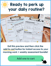 3rd Grade Math Morning Work and Weekly Assessments Bundle