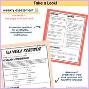 10th Grade ELA Daily Review & Assessment Reading Comprehension Bundle High School