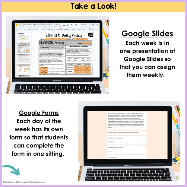 9th-10th Grade ELA Daily Review & Assessment Reading Comprehension Bundle High School