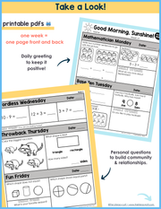 Math Morning Work 1st Grade {September} | Distance Learning | Google Apps