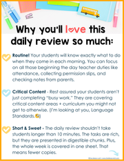 ELA + Math Daily Review 6th Grade {The Bundle} | Distance Learning | Google Slides