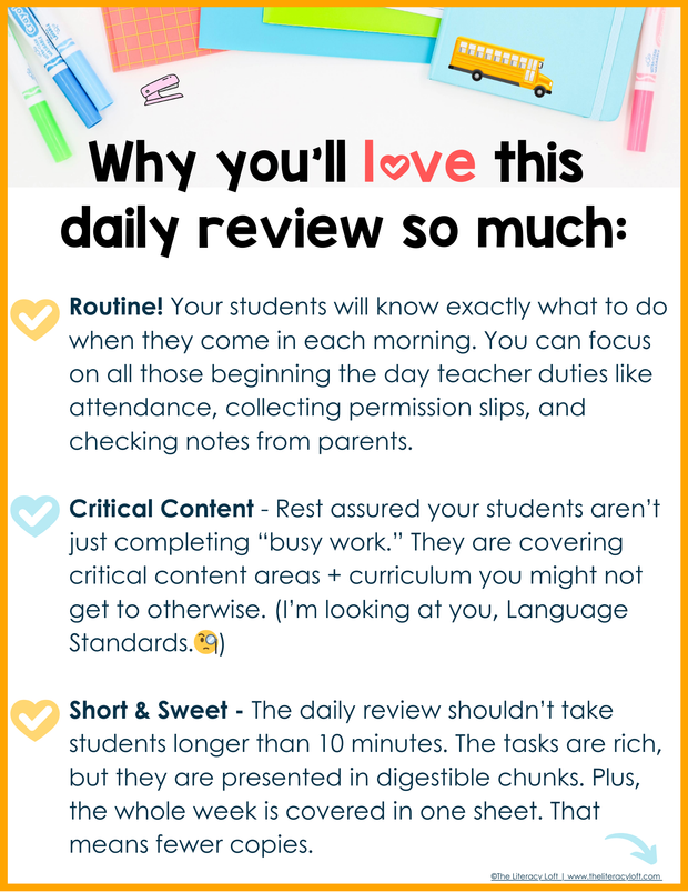 ELA + Math Daily Review 6th Grade {The Bundle} | Distance Learning | Google Slides