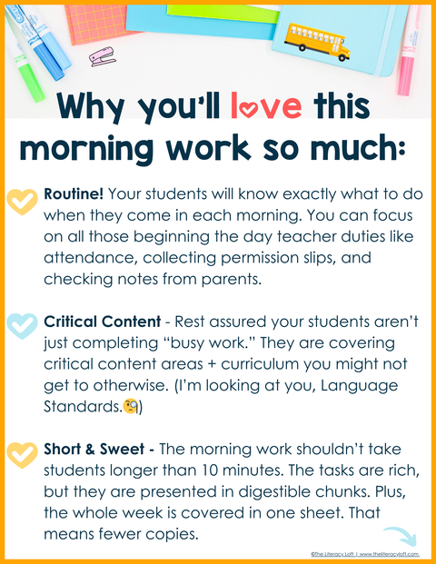 ELA + Math Morning Work 3rd Grade {The Bundle} | Google Slides + Forms