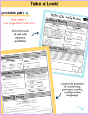 ELA Daily Review 8th Grade {September} | Distance Learning | Google Slides and Forms