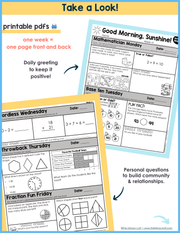 Math Morning Work 2nd Grade {September} | Distance Learning | Google Apps