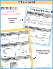 Math Daily Review 6th Grade {September} | Distance Learning | Google Apps