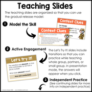 3rd Grade Context Clues Reading Comprehension Unit Vocabulary Worksheets Graphic Organizers Posters
