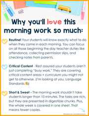 ELA + Math Morning Work 2nd Grade {The Bundle} | Distance Learning | Google Slides