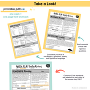9th-10th Grade ELA Daily Review & Assessment Reading Comprehension Bundle High School