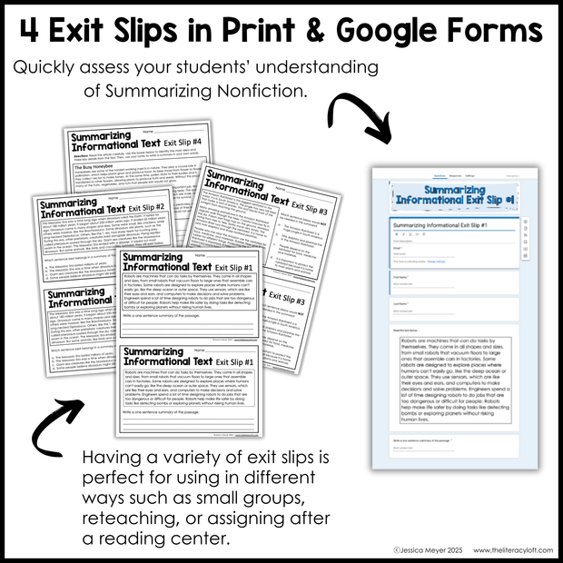 4th 5th Grade Summarizing Nonfiction Text Reading Comprehension Passages Unit