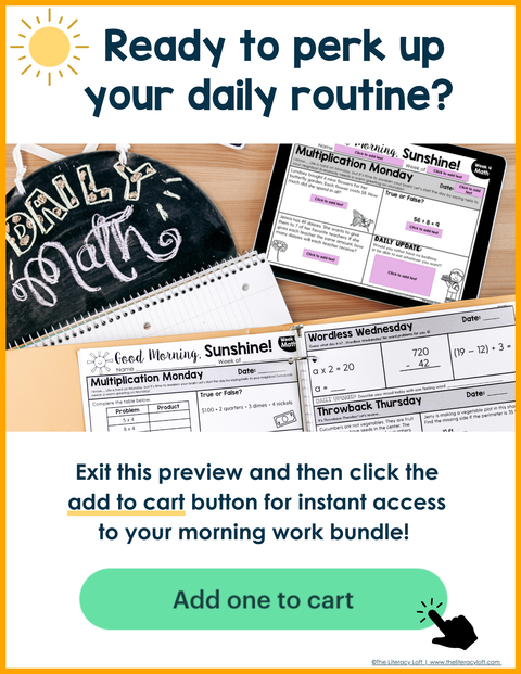 ELA + Math Morning Work 2nd Grade {The Bundle} | Distance Learning | Google Slides